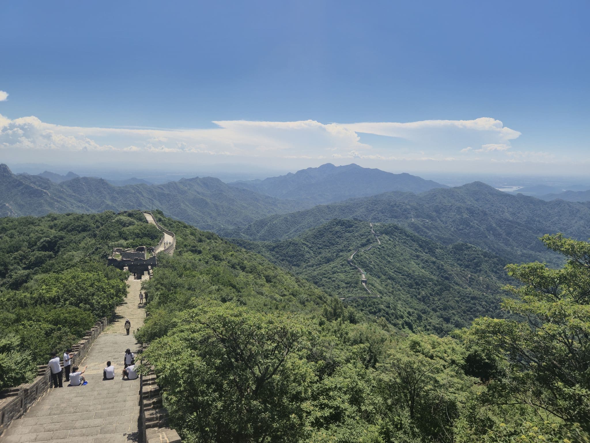 View from the top of Mutianyu Great Wall
